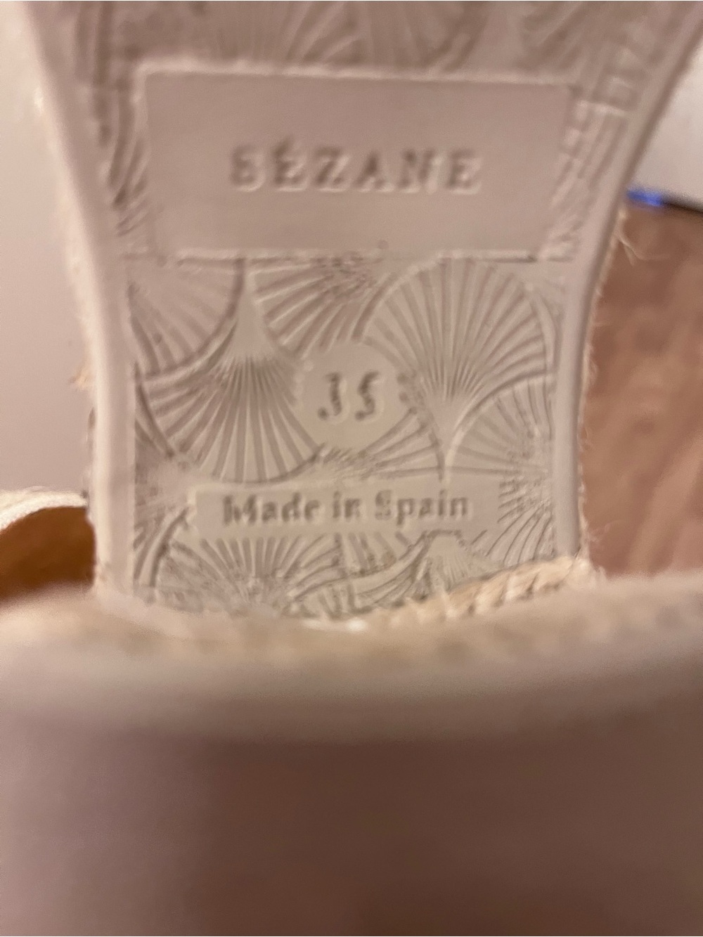 Les Souliers Sézane Block Heel Espadrille Sandals — Cream — Size EU 35 (US 5) - Picture 8 of 8